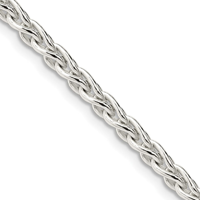 Buy Stylish 3.7mm Round Spiga Chain in Sterling Silver - Affordable Luxury-1