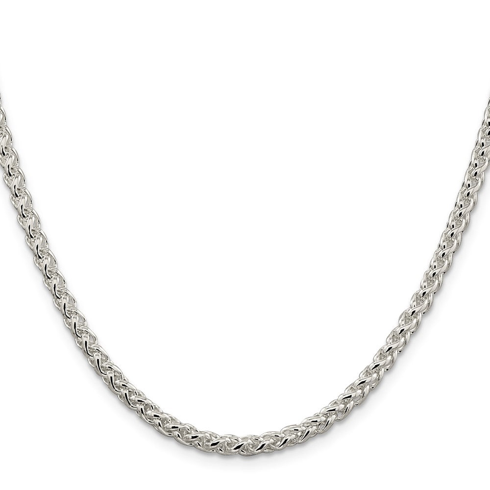 High-Quality 4mm Round Spiga Chain in Sterling Silver - Affordable Luxury!