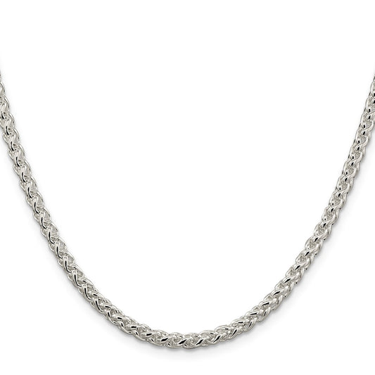 Buy Stylish 4mm Round Spiga Chain in Sterling Silver - Affordable Luxury Jewelry