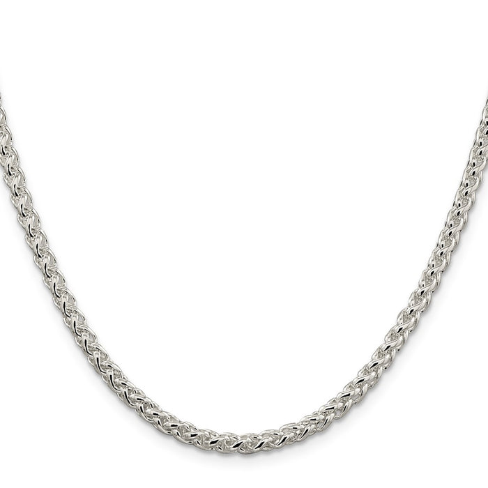 High-Quality 4mm Round Spiga Chain in Sterling Silver - Affordable Luxury!-2