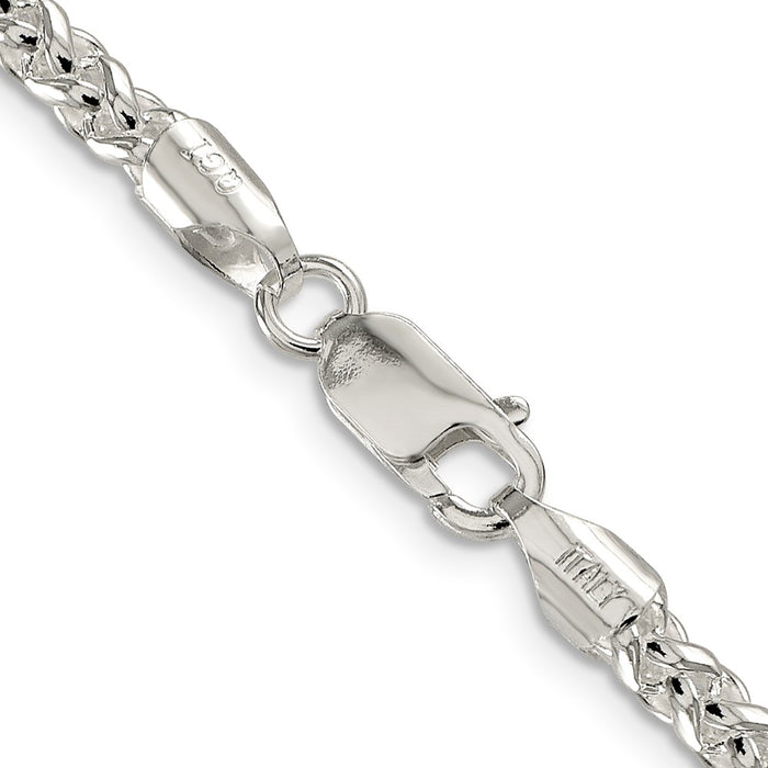 High-Quality 4mm Round Spiga Chain in Sterling Silver - Affordable Luxury!-3