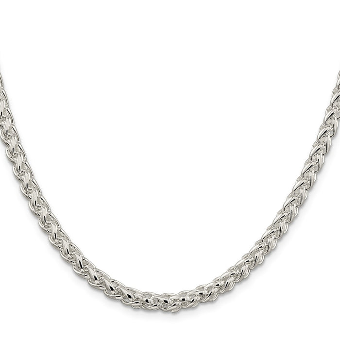 Buy Stylish 5mm Round Spiga Chain in Sterling Silver - Affordable Luxury Jewelry-2