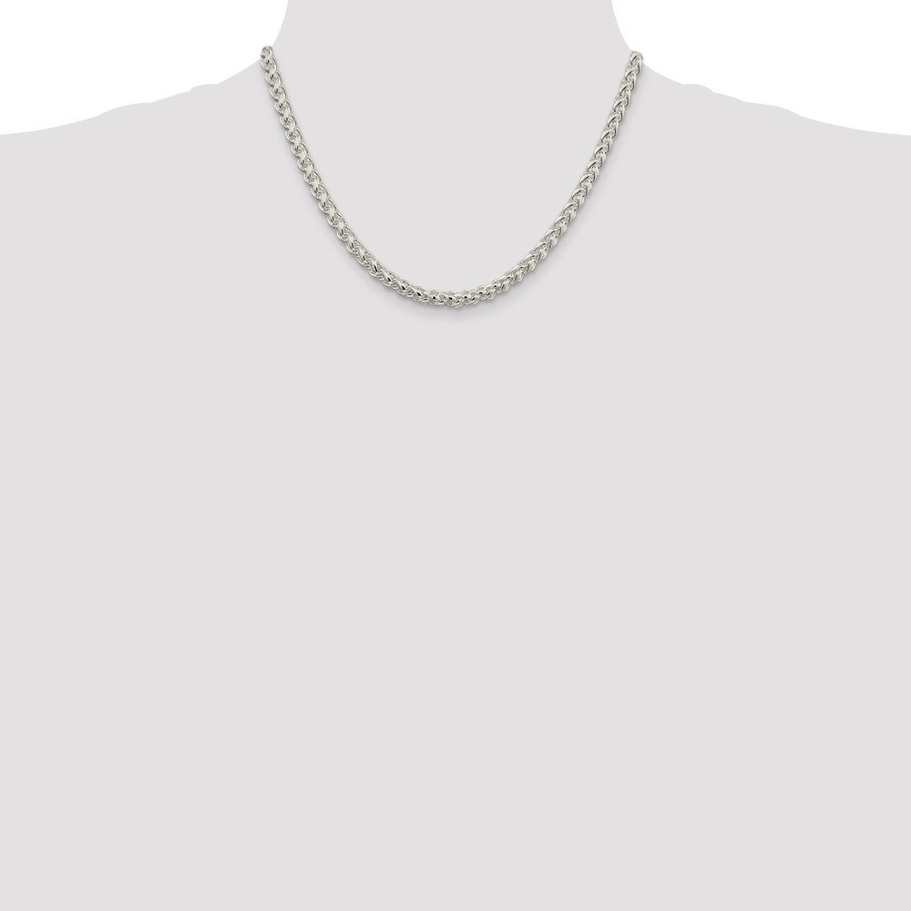 Buy 5mm Round Spiga Chain in Sterling Silver - Stylish & Affordable Jewelry