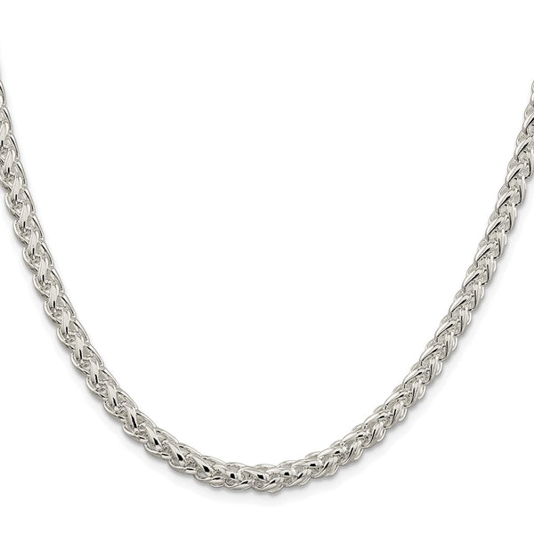 Rhodium-Plated 5mm Round Spiga Chain in Sterling Silver - Style GR1-1034229