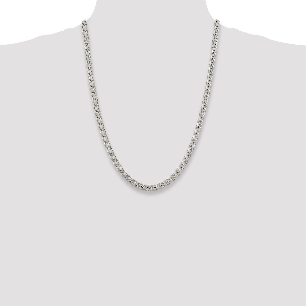Exclusive 6mm Round Spiga Chain in Sterling Silver | Stylish & Affordable Price