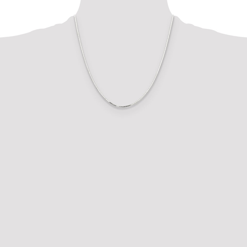 Buy Stylish 1.15mm Polished Sterling Silver Square Snake Chain for Luxury Look
