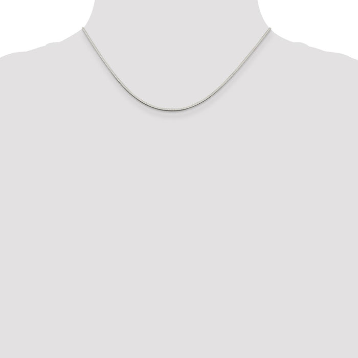 Buy Stylish 1.25mm Sterling Silver Square Snake Chain - Affordable Luxury-4
