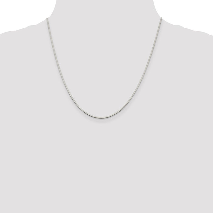Exclusive 1.25mm Sterling Silver Square Snake Chain - Stylish & Affordable!-4