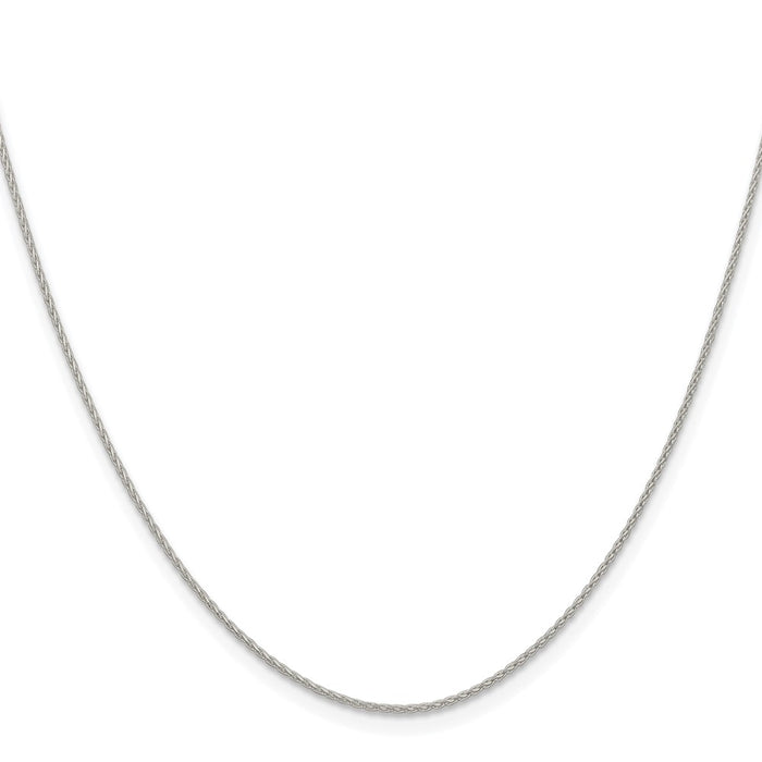 Buy Luxury Rhodium-Plated .95mm Diamond-Cut Round Spiga Chain - Stylish Value!-2