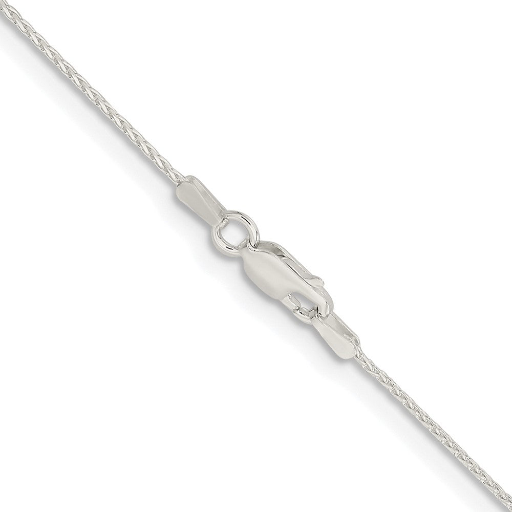 Buy Luxury Rhodium-Plated .95mm Diamond-Cut Round Spiga Chain - Stylish Value!