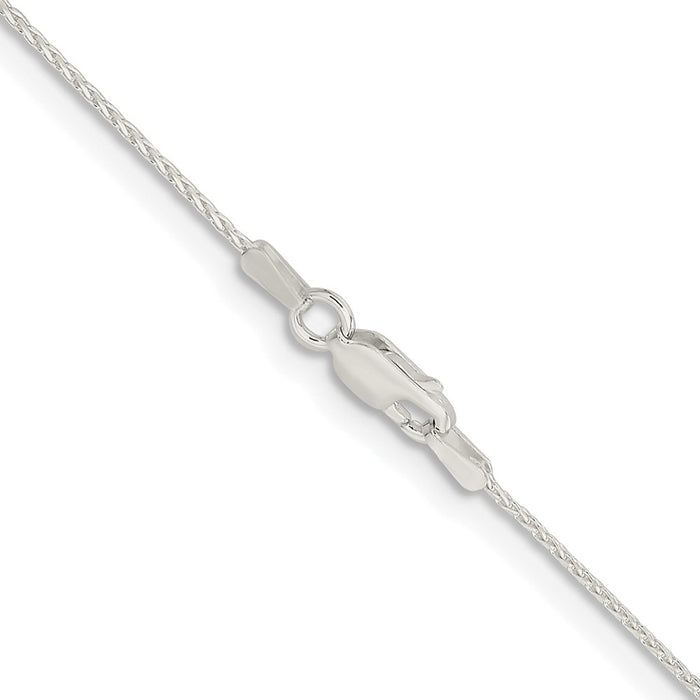Buy Luxury Rhodium-Plated .95mm Diamond-Cut Round Spiga Chain - Stylish Value!-3