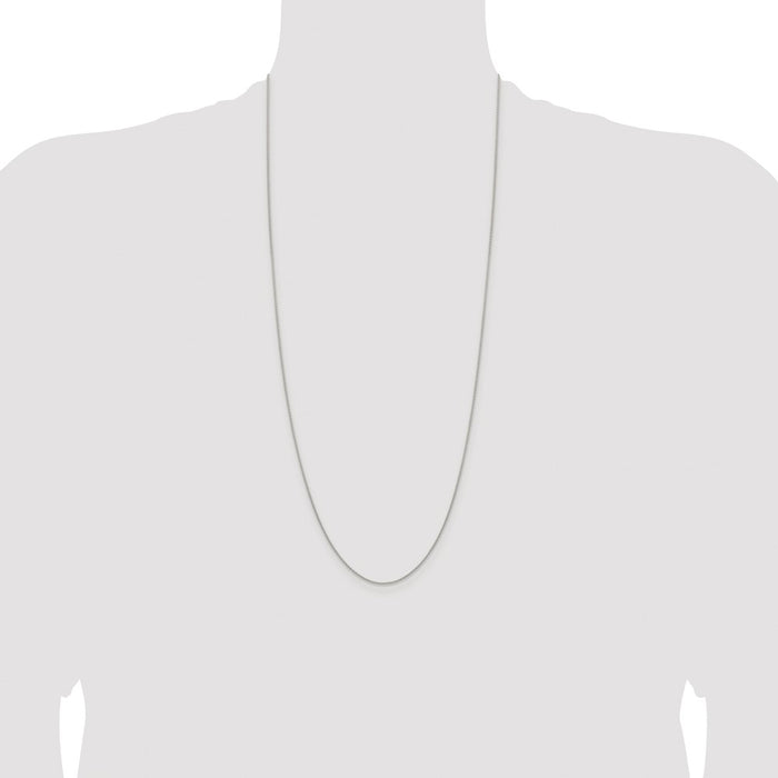 Buy Luxury Rhodium-Plated .95mm Diamond-Cut Round Spiga Chain - Stylish Value!-4
