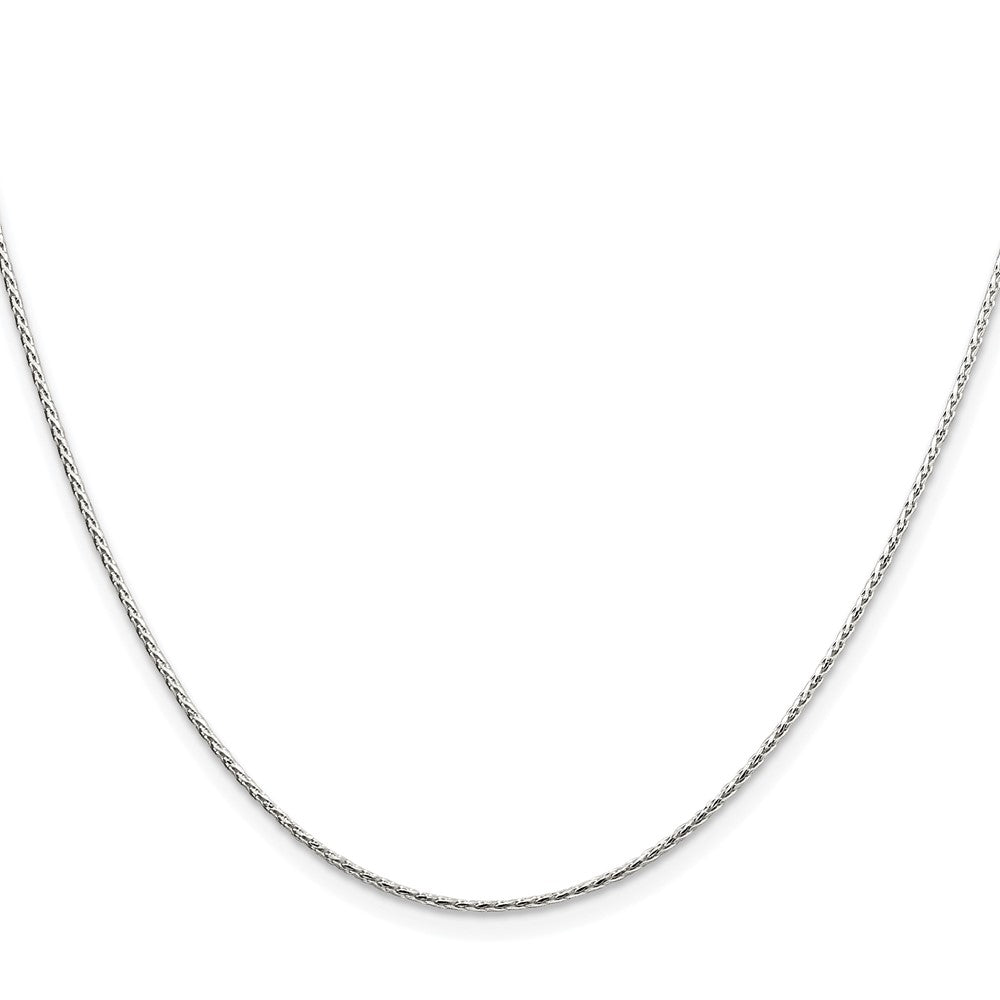 High-Quality Rhodium-Plated 1.25mm Diamond-Cut Round Spiga Chain - Stylish Value