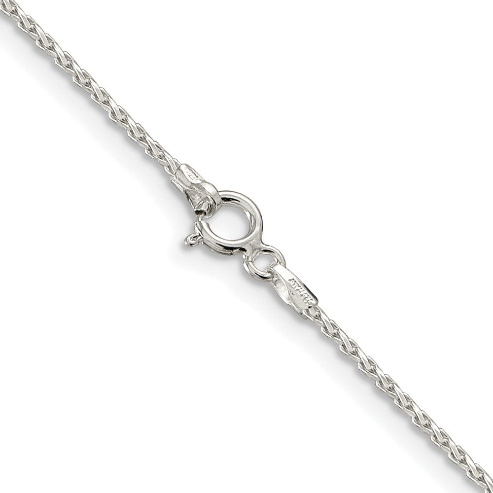 High-Quality Rhodium-Plated 1.25mm Diamond-Cut Round Spiga Chain - Stylish Value
