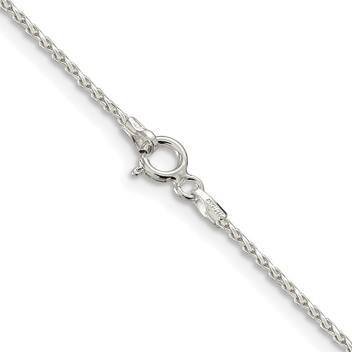 High-Quality Rhodium-Plated 1.25mm Diamond-Cut Round Spiga Chain - Stylish Value-3