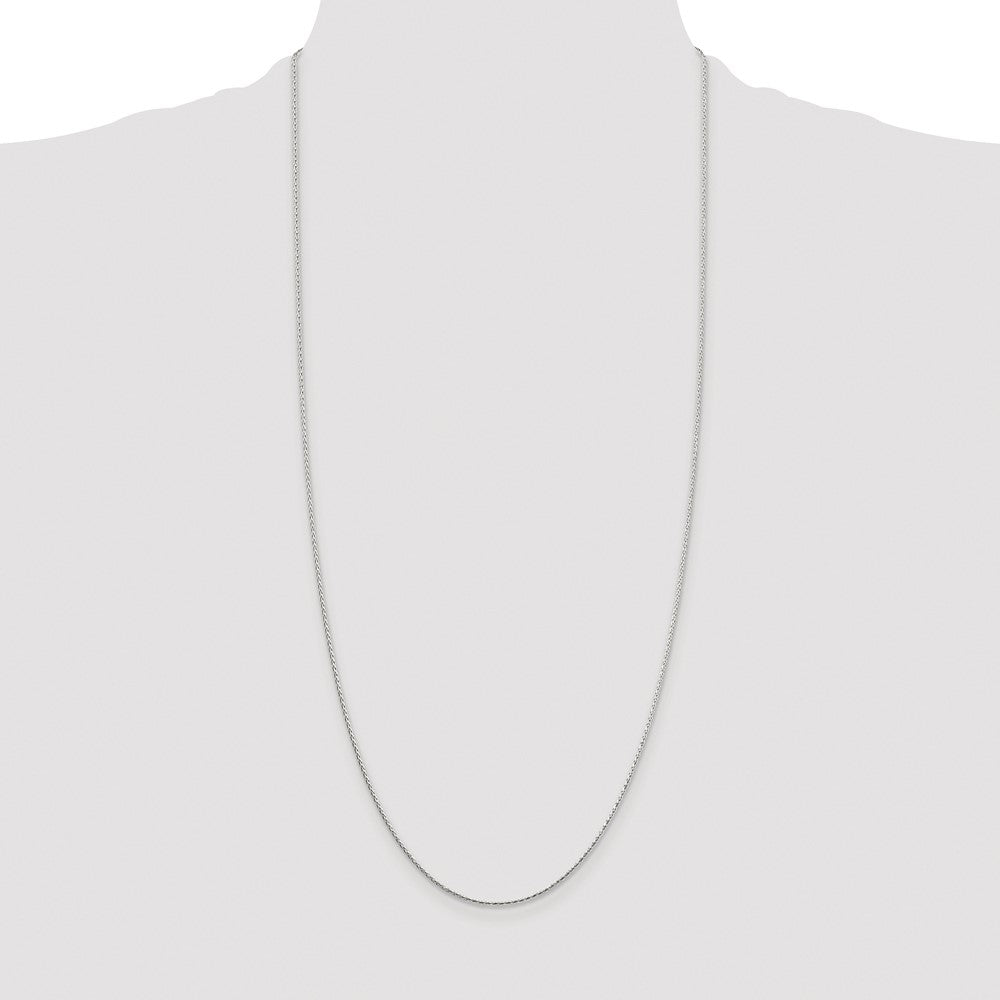 Exclusive Rhodium-Plated Sterling Silver 1.25mm Diamond-Cut Spiga Chain