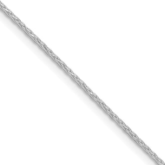 High-Quality Rhodium-Plated 1.25mm Diamond-Cut Round Spiga Chain - Stylish Value