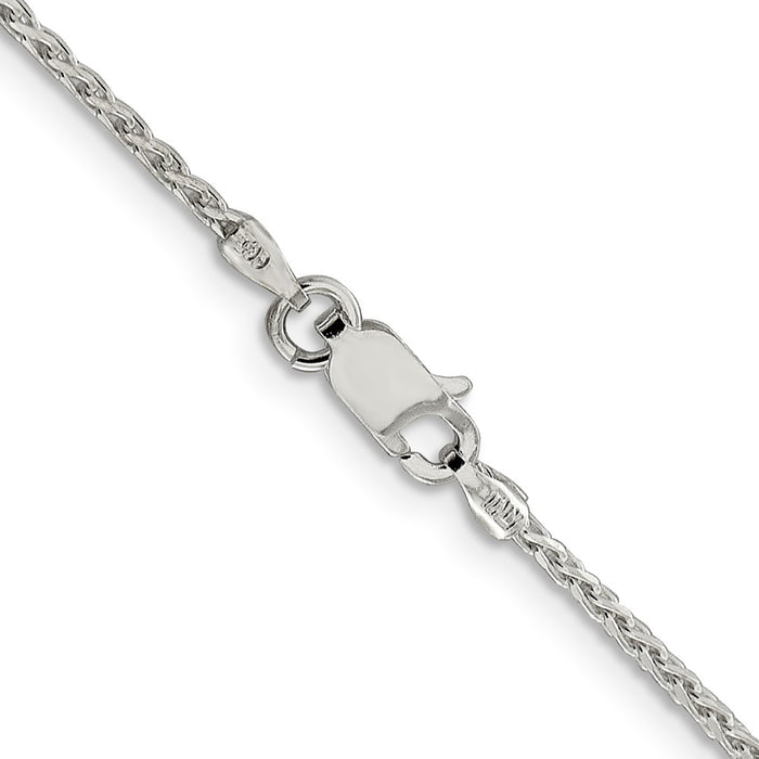 Buy Stylish 1.45mm Diamond-Cut Round Spiga Chain in Sterling Silver - Luxury Value!-3