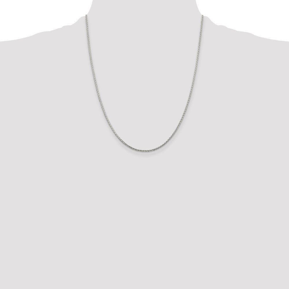 High-Quality 1.45mm Diamond-Cut Round Spiga Chain in Sterling Silver | Stylish Value