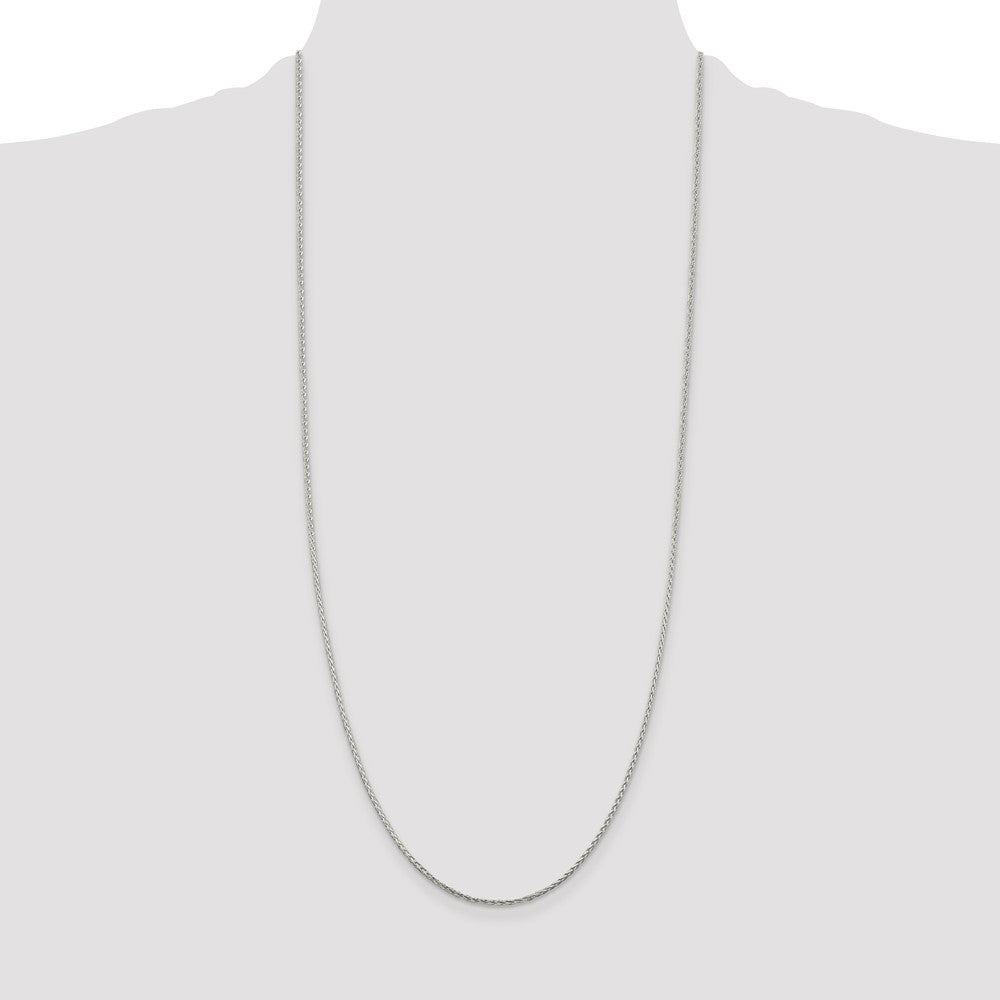 High-Quality Diamond-Cut Round Spiga Chain - 1.45mm Sterling Silver Value