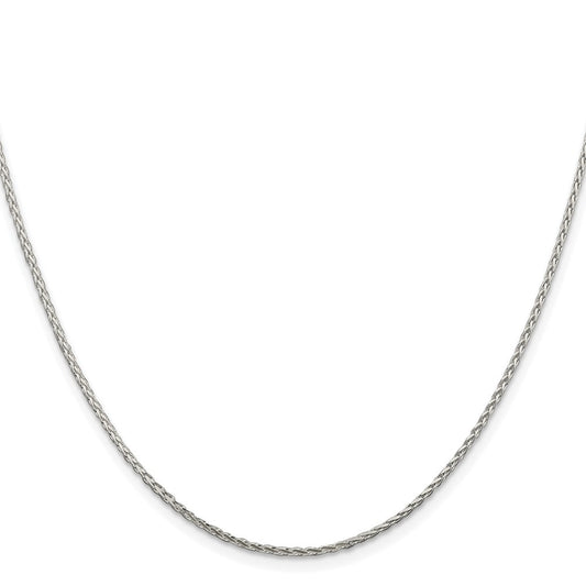 Buy Stylish Rhodium-Plated Sterling Silver 1.45mm Diamond-Cut Chain - Luxury Design
