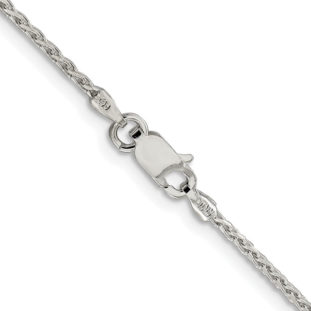Buy Stylish Rhodium-Plated Sterling Silver 1.45mm Diamond-Cut Chain - Luxury Design
