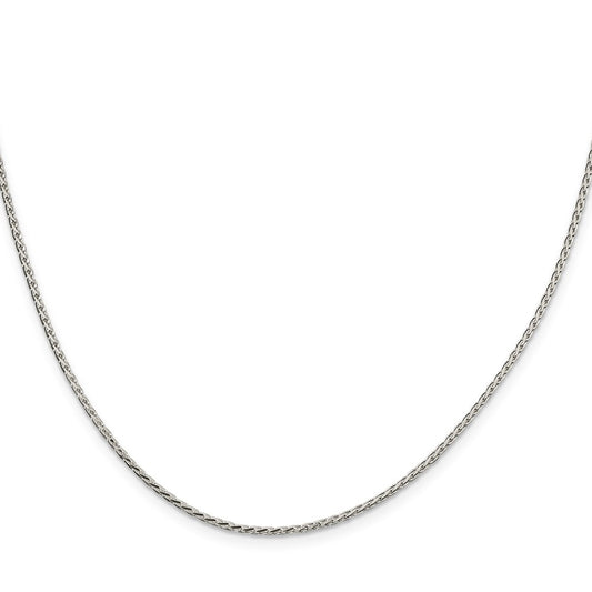 High-Quality 1.7mm Diamond-Cut Round Spiga Chain in Sterling Silver - Stylish Value!