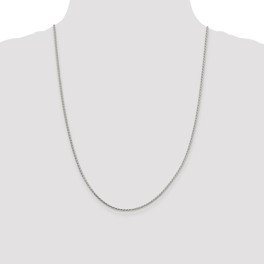 Buy Stylish 1.7mm Diamond-Cut Round Spiga Chain in Sterling Silver - Affordable Luxury