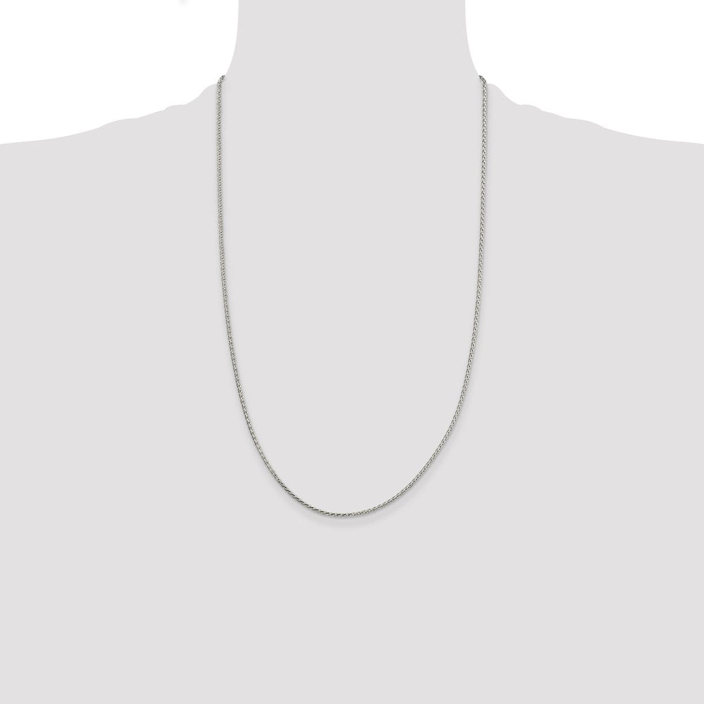 Buy 1.7mm Diamond-Cut Round Spiga Chain in Sterling Silver - Stylish Value!