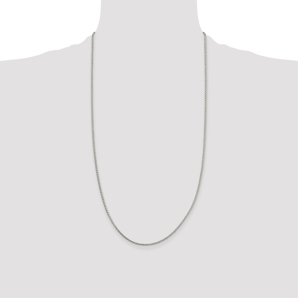 Exclusive 1.7mm Diamond-Cut Round Spiga Chain in Sterling Silver - Affordable Luxury