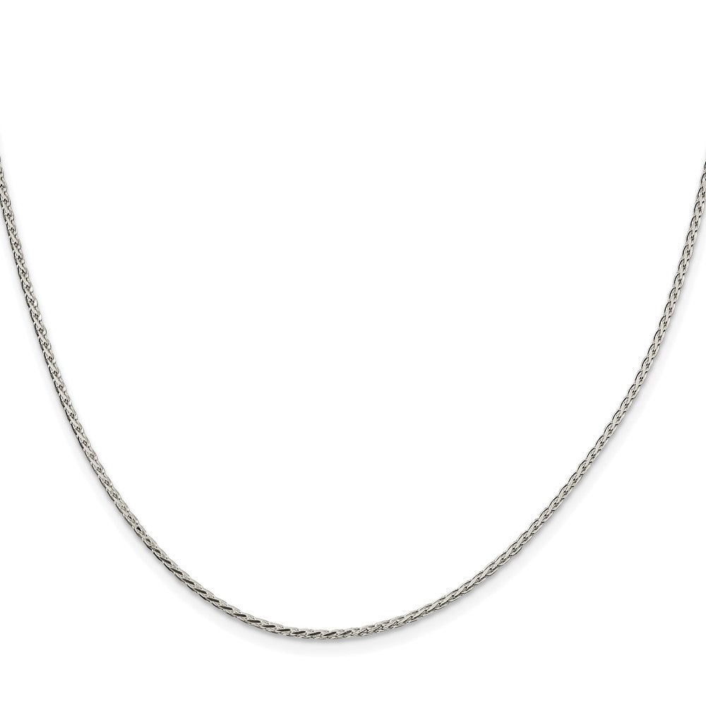 Buy Exclusive Rhodium-Plated 1.7mm Diamond-Cut Sterling Silver Chain
