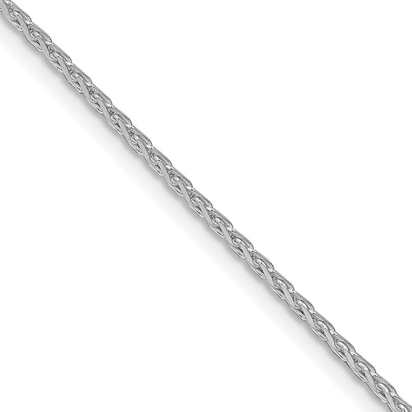 Rhodium-Plated Sterling Silver 1.7mm Diamond-Cut Spiga Chain