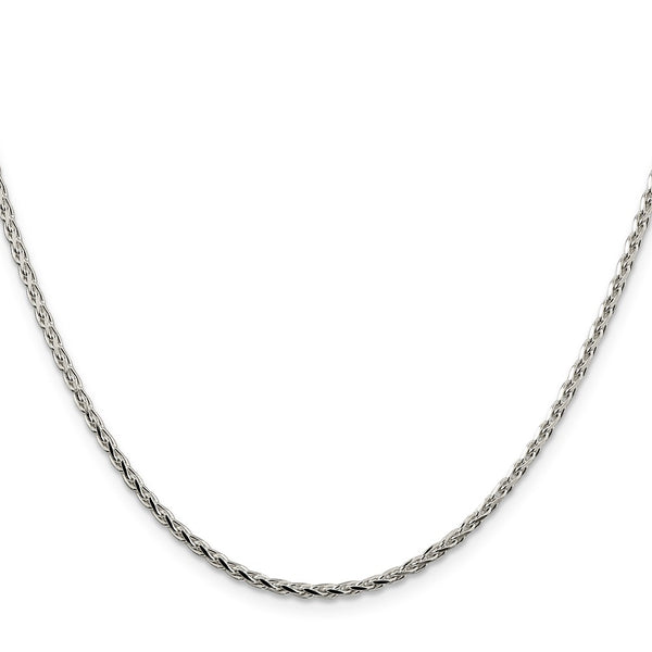 2.15mm Diamond-Cut Round Spiga Chain Necklace in Sterling Silver