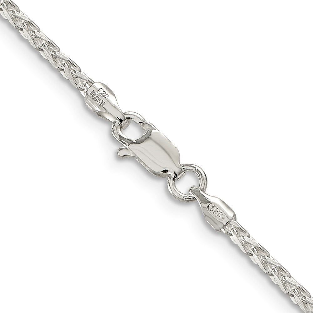 Buy Stylish 2.15mm Diamond-Cut Round Spiga Chain Necklace in Sterling Silver