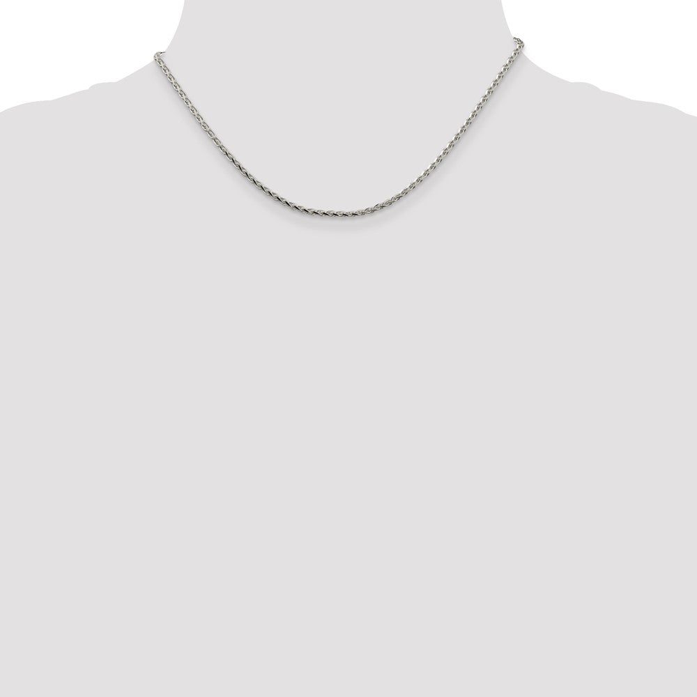 Buy Stylish 2.15mm Diamond-Cut Round Spiga Chain in Sterling Silver