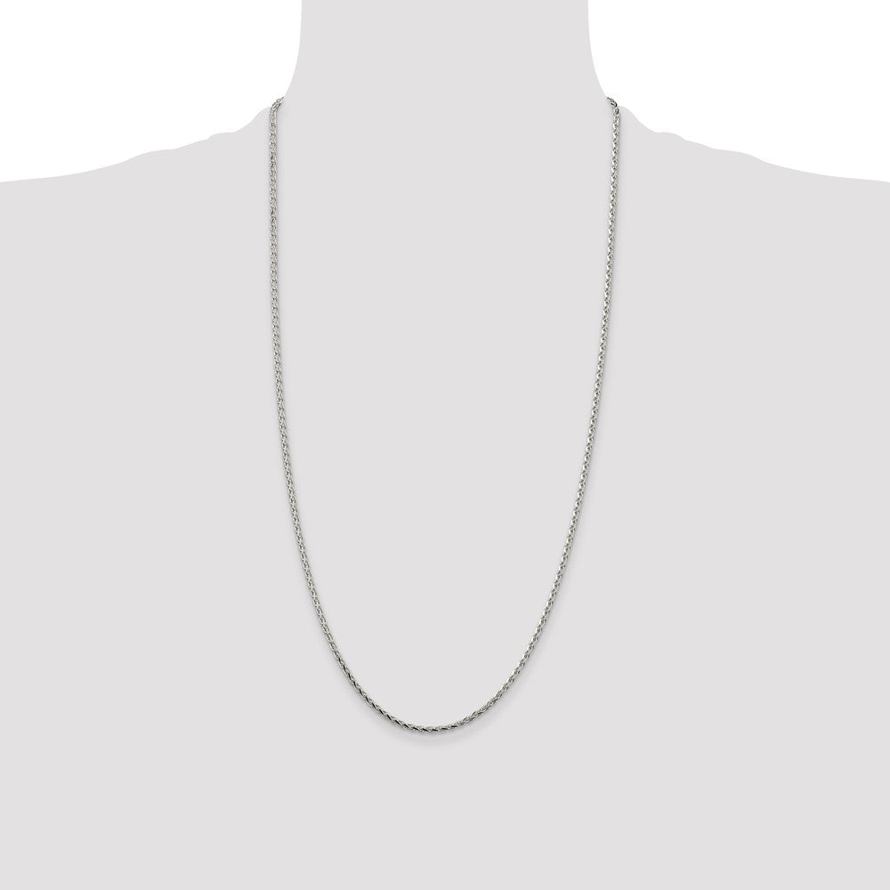 Buy Stylish Diamond-Cut Round Spiga Chain - 2.15mm Sterling Silver Value