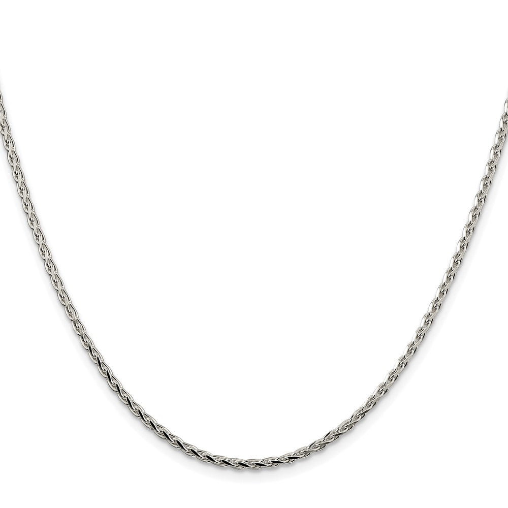 Buy Stylish 2.15mm Rhodium-Plated Sterling Silver Diamond-Cut Chain