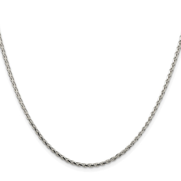 2.15mm Rhodium-Plated Sterling Silver Diamond-Cut Chain