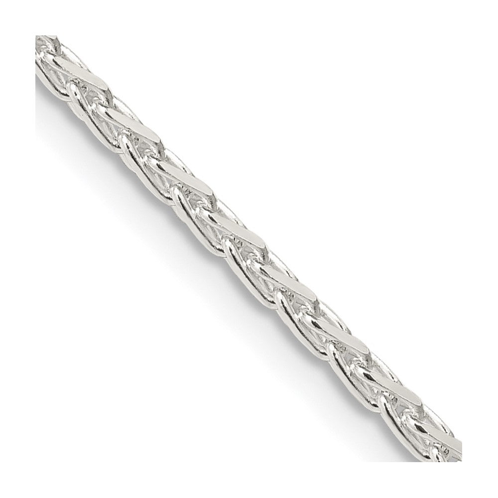 Buy Stylish 2.15mm Diamond-Cut Round Spiga Chain Necklace in Sterling Silver
