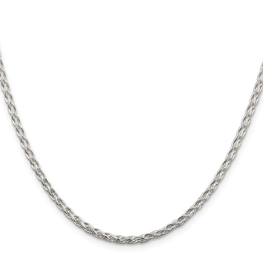 Buy Stylish 2.85mm Diamond-Cut Round Spiga Chain in Sterling Silver - Luxury Value