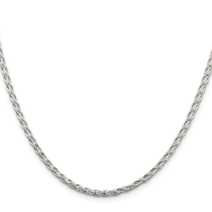 Buy Stylish 2.85mm Diamond-Cut Round Spiga Chain in Sterling Silver - Luxury Value-2