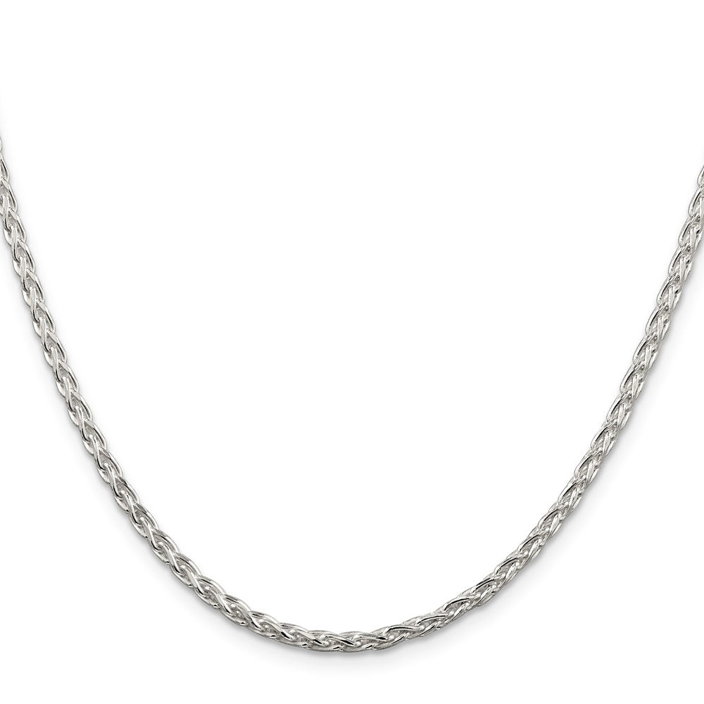 Exclusive 2.85mm Diamond-Cut Round Spiga Chain in Sterling Silver - Stylish Value!