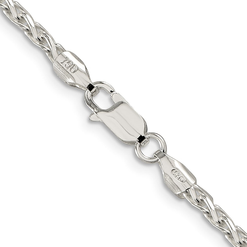 Exclusive 2.85mm Diamond-Cut Round Spiga Chain in Sterling Silver - Stylish Value!