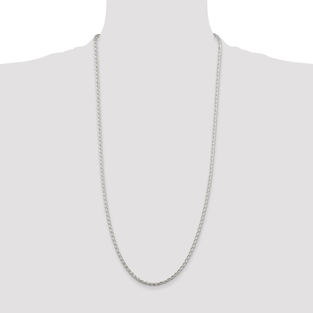 Buy Stylish 2.85mm Diamond-Cut Round Spiga Chain in Sterling Silver