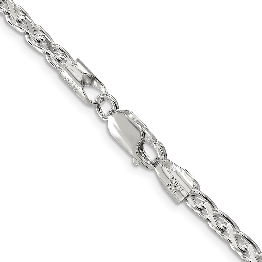 Exclusive 3.5mm Diamond-Cut Round Spiga Chain in Sterling Silver - Stylish Value!