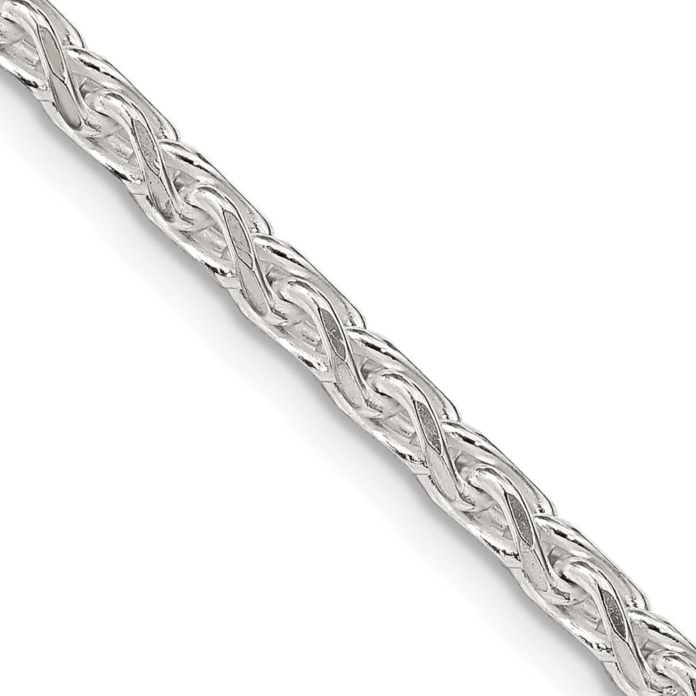 Exclusive 3.5mm Diamond-Cut Round Spiga Chain in Sterling Silver - Stylish Value!