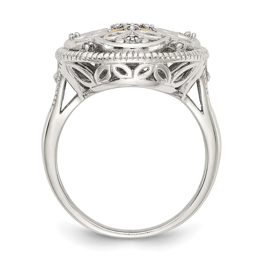 Buy Exclusive Shey Couture Vintage Ring: Sterling Silver, 14K Gold, Diamonds