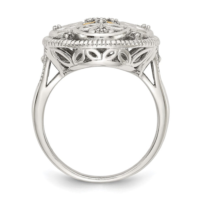 Shop Stylish Shey Couture Vintage Ring: 14K Gold & Rhodium-Finished Silver-2