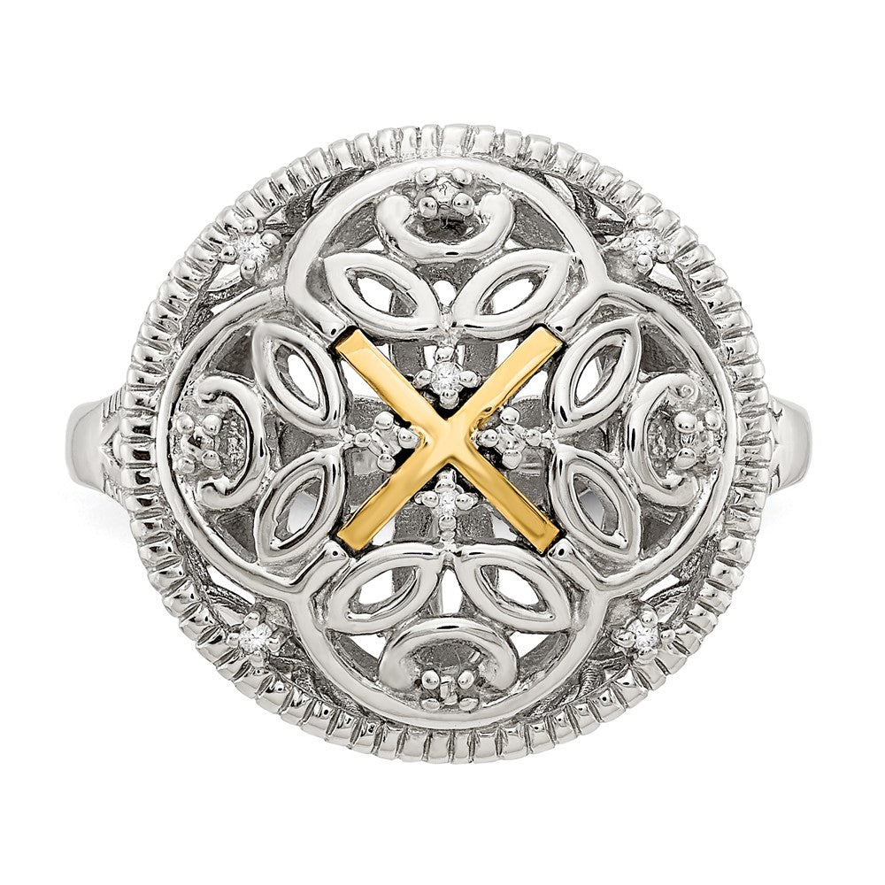 Shop Stylish Shey Couture Vintage Ring: 14K Gold & Rhodium-Finished Silver