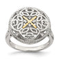 Exclusive Shey Couture Vintage Ring - 14K Gold Accent & Sterling Silver Style-1